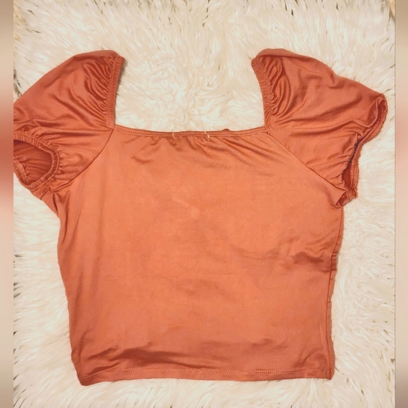 Cropped Top_Salmon Pink_Size Small - Picture 2 of 4